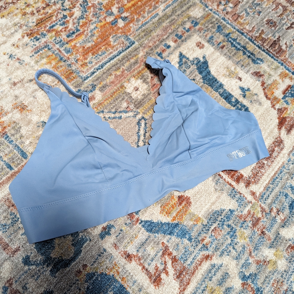 PINK Victoria's Secret Blue Seamless Bralette